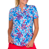 Alternate View 3 of Rum Punch Collection: Marina Floral Short Sleeve Polo Shirt